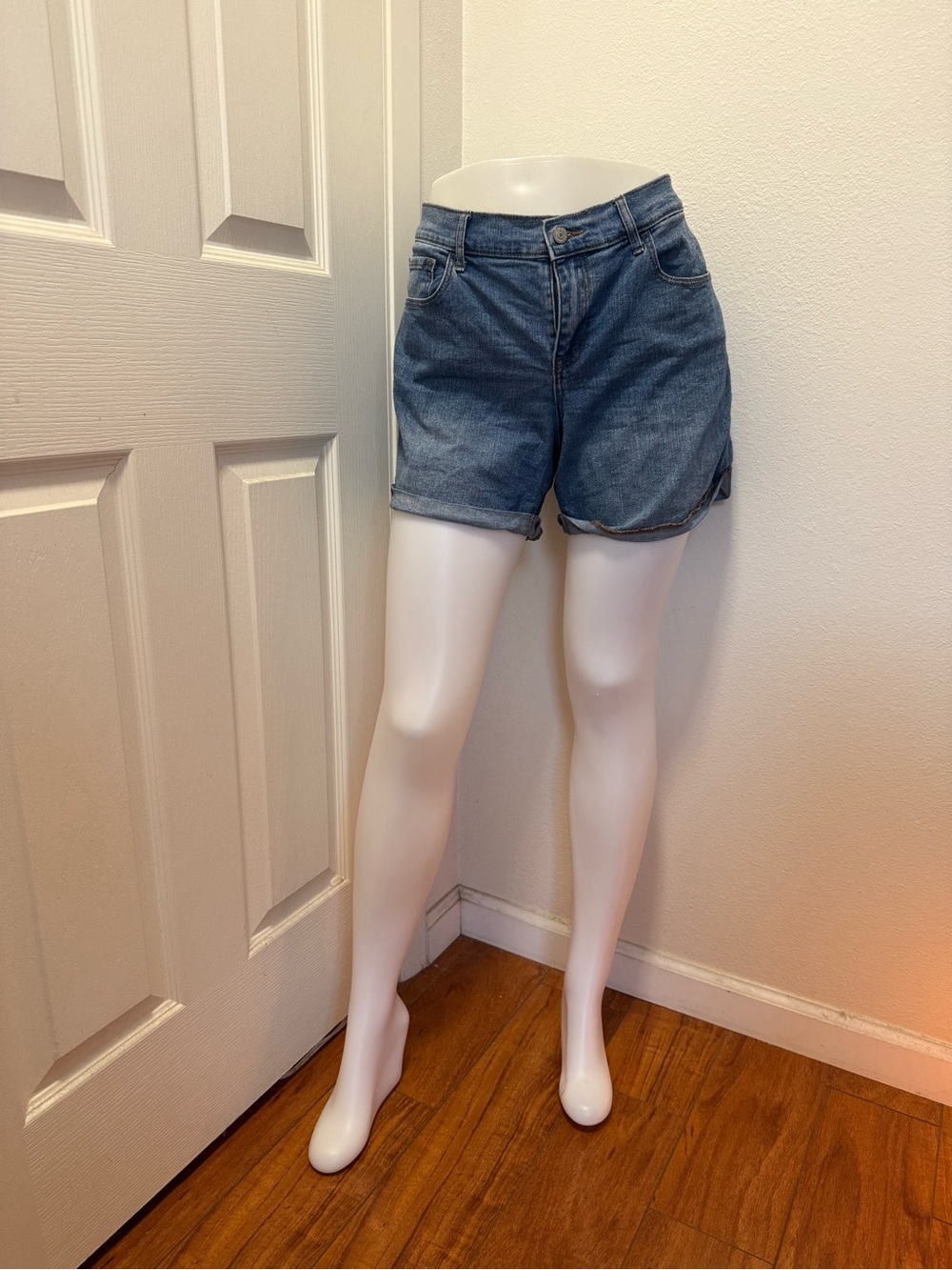 Old Navy Blue Denim Cuffed Shorts